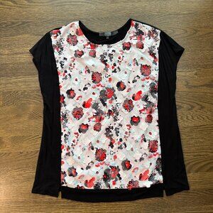 EVA FRANCO Anthropologie floral top shirt Size XL